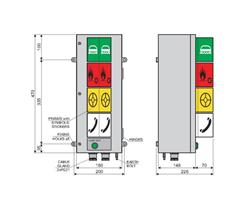 ITS04ER024DCA.112861 Inelth KK4024LT Light Column type ITS-04-ER-024DC-A w/4 symbols i.a.t. I-11286-1